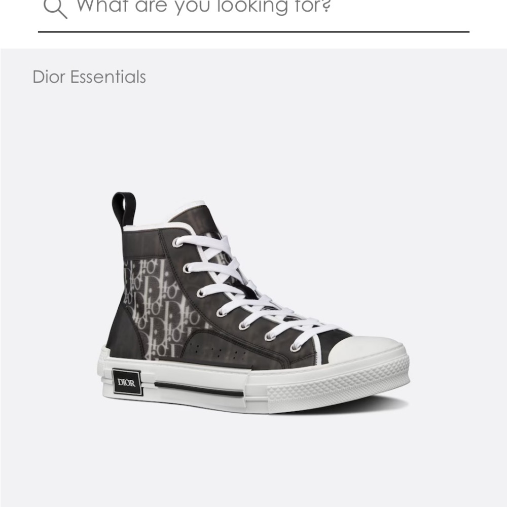 Dior High-Top Sneakers in Black and White
